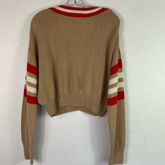 Urban Outfitters Sweater Womens XS Long Sleeve Knit Crop Stripe Vtg - Picture 4 of 10